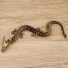 Brass 3D Articulated Chinese Dragon Ornament for Home or Office, Antique Metal Handcrafted Decor.