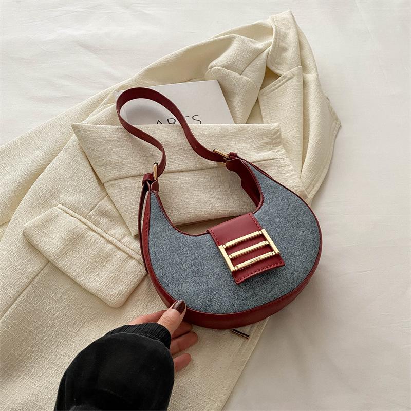 Modische Taschen für Frauen im Frühling Schlichter neuer Stil für Damenhandtaschen Unterarmmode Ein-Schulter-Crescent-Taschen