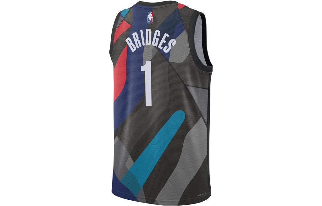 Nike x KAWS Basketball Jersey City Edition 2023/24 Season, Brooklyn Nets, Mickle Bridges Size 1 Men's Black DX8487-014
