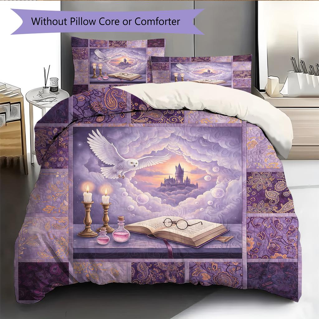 Cartoon Pattern Bedding Quilt Set Quilt Cover Pillowcase Home Decoration Birthday Gift (1 * duvet cover + 2 * pillowcase, without core)