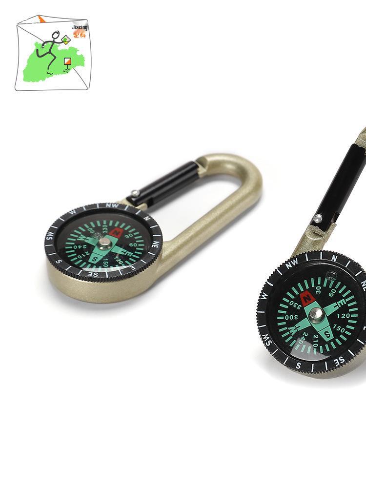 High-Precision Climbing Carabiner Keyring Compass for Stable Sports Orienteering Compass