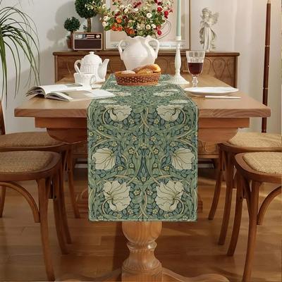 Blumenmuster Floraler Tischläufer Pastoraler Stil Tischdecke Tischdecke Heimdeko