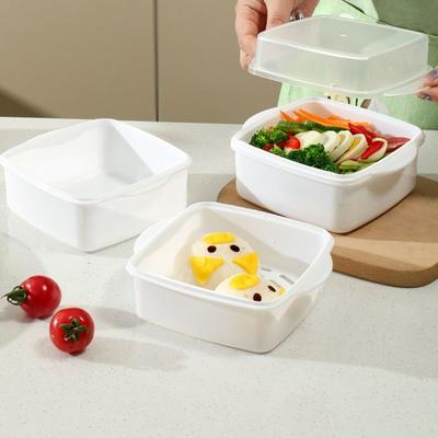 Scatola per Cottura a Vapore Multistrato per Microonde con Coperchio Scatola Pranzo in Plastica per Verdure Scatola per Cottura a Vapore Resistente al Calore