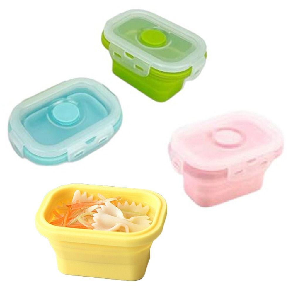 4Pcs 150ml Silicone Food Storage Container Sealed Kids Snack Container  for Home