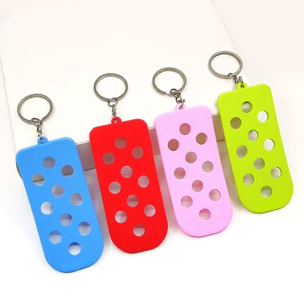 Colorful DIY Keychain Set Personalized PVC Key Chain with Hole for Car Women Men Kids Colorful Key Rings for Bag Wallet