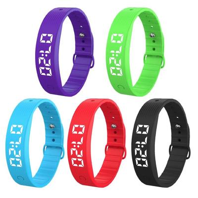 New LED Digital Smart Bracelet Rechargeable Vibration Alarm Smart Band Pedometer Sleep Monitoring Sports Wristband for Students