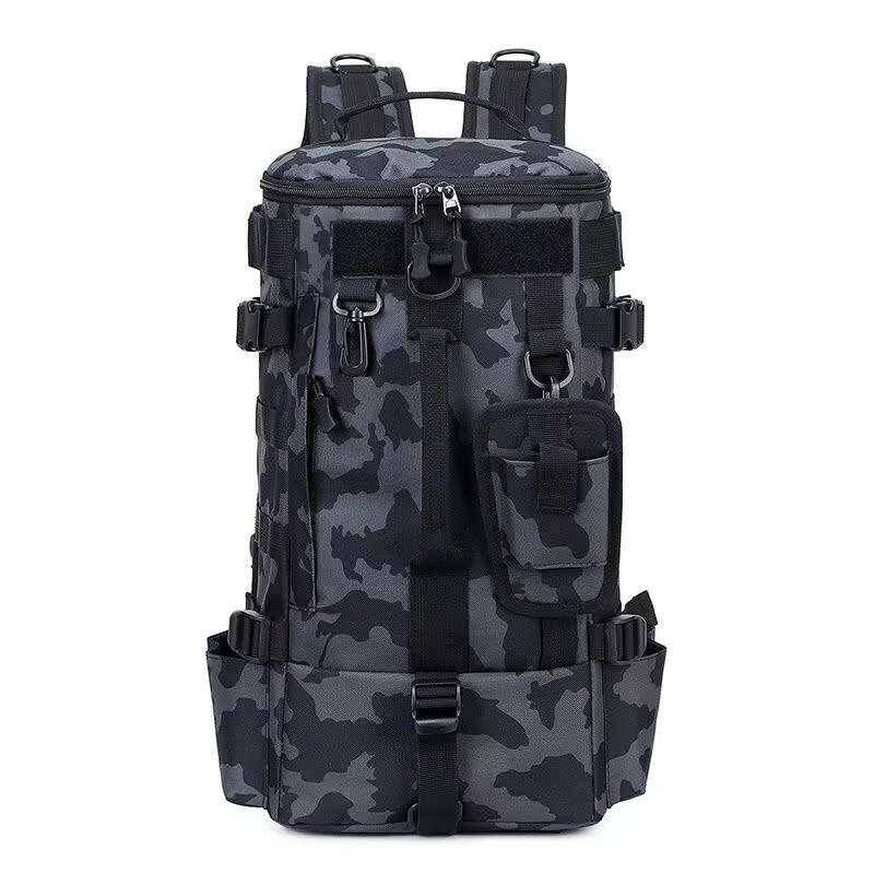Outdoor Fishing Backpack with Rod Holder - Large Capacity Double Shoulder Lure Bag