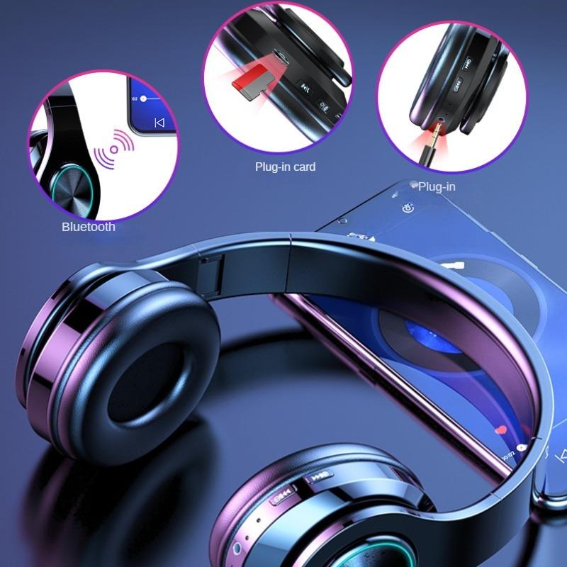 Wireless Bluetooth Headset Foldable Headphones HiFi Stereo Earphone With Mic Support SD Card FM For Xiaomi Iphone Sumsamg Phone