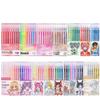 Blue Fruit Glitter Pen & Cartoon Artist Retro Paintbrush - DIY Color Journal for Students