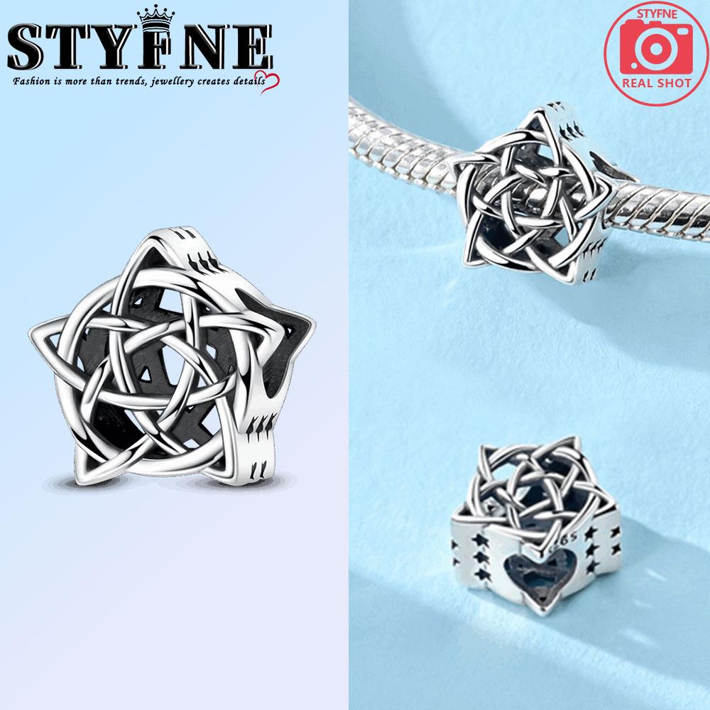 Copper Starlight Celtic Knot Stars Moon Charms Beads Fit Original Bracelet Necklace Fine Jewelry Women Diy Gifts
