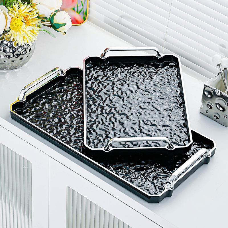 Rectangular Tea and Dessert Tray Set for Living Room or Salon