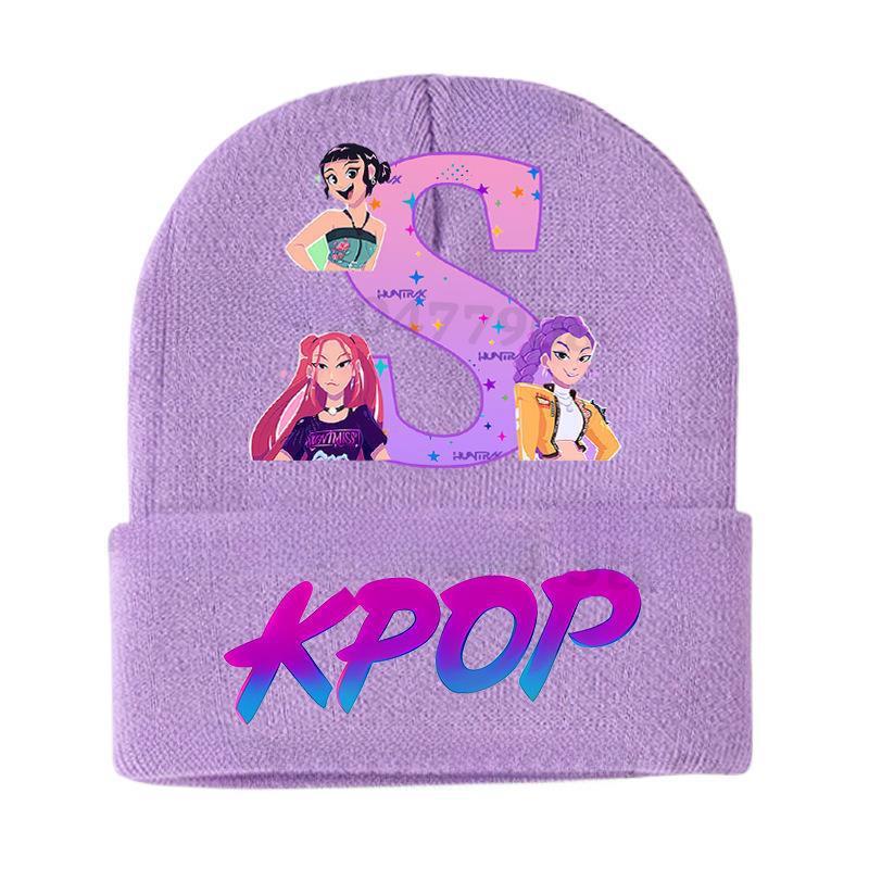 Demon Slayer KPOP Cartoon Pletená čepice - Teplá venkovní vlněná čepice pro děti