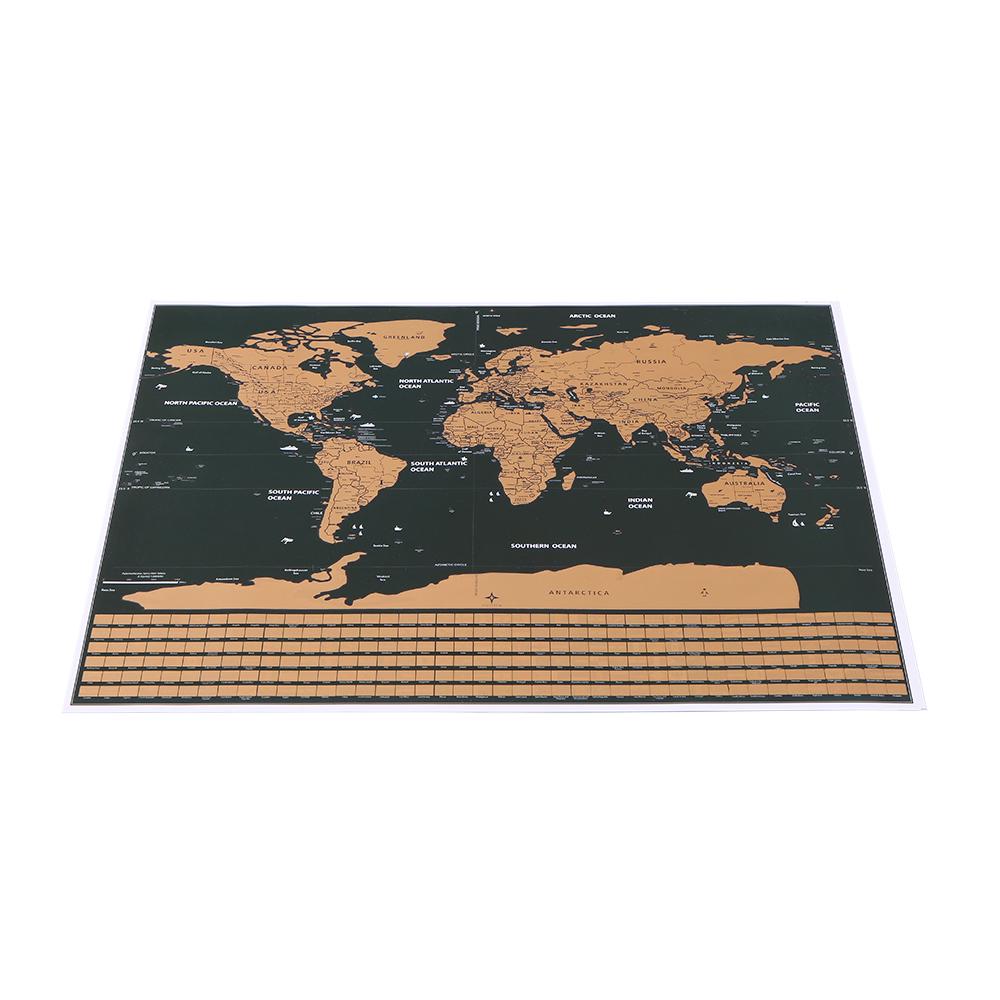 

Скретч-карта путешествий по миру, плакат, медная фольга, настенная наклейка, персонализированный журнал, журнал, маленький размер Small size without cylinder packing