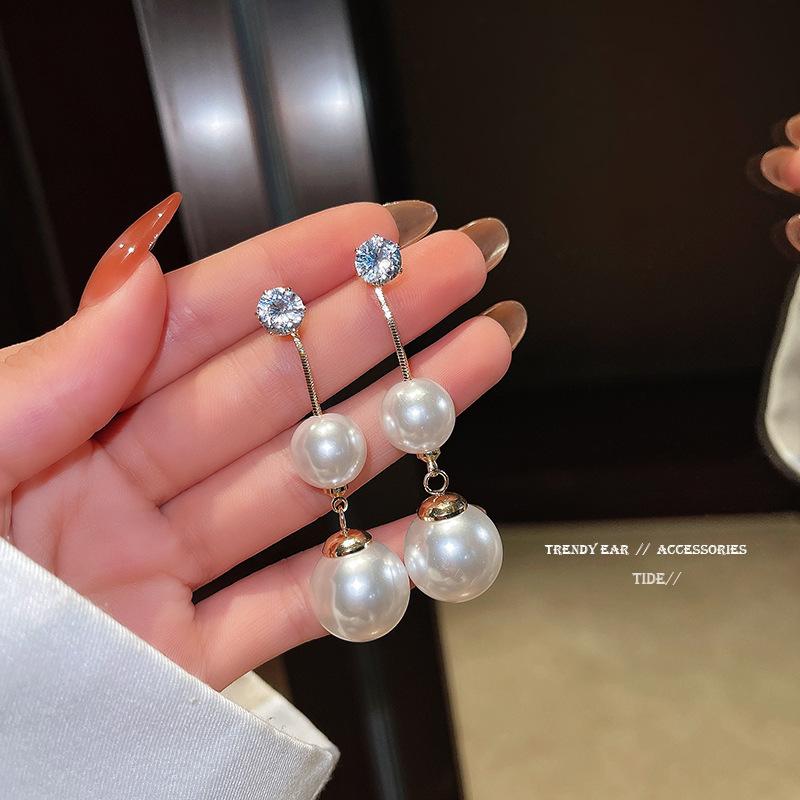 Women Girls Korean Style Camellia Baroque Pearl Earrings Fashion Vintage Jewelry Bow Heart Shape Elegant Lady Ear Rings Ear Clip