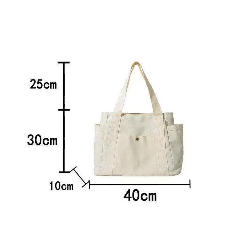 Large Capacity Canvas Tote Bags for Work Commuting Carrying Bag College Style Student Outfit Book Shoulder Bag Shopping Bag