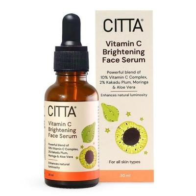 CITTA Vitamin C Aufhellendes Gesichtsserum Für Strahlende Haut| Vitamin C Serum Gegen Pigmentierung | Ascorbinsäure | Kakadu Pflaume Vitamin C Serum | 30 ml