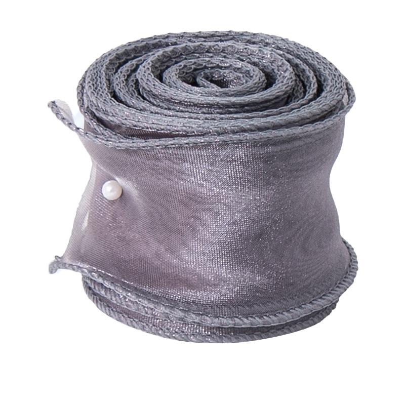 

10 ярдов Подарочная упаковка Элегантная пряжа «рыбий хвост» Сделай сам Органза лента 4 см 4cm*10 темно-серого