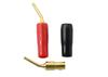 CERRXIAN Pure Gold 2mm Pin Audio Banana Speaker Cable Banana Clip Speaker Cable Terminal Audio Cable Terminal Plugs Curved, Copper, Plated,