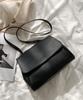 Women's Korean-inspired Shoulder Bag, Simple Square Design, Small Mini Shoulder Bag, Synthetic Leather (black)