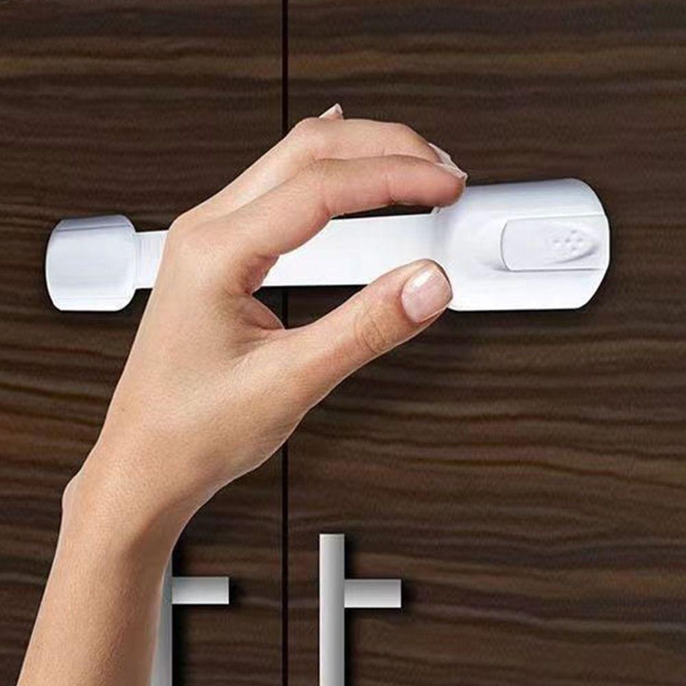 4 Stück/10 Stück Selbstklebendes Schrankschloss Sicherheitsschutz Schutzschloss Kühlschrank