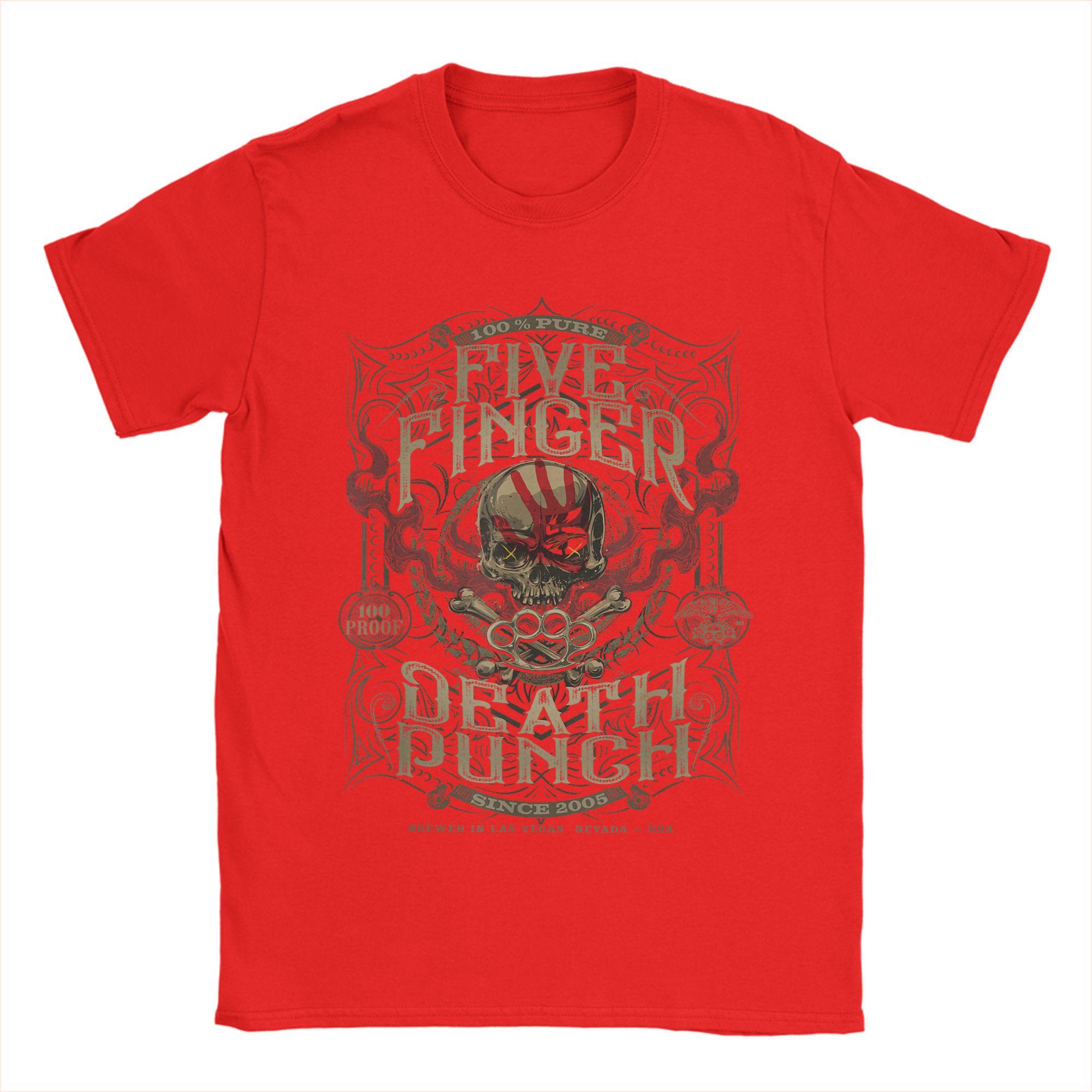 

Five Finger Death Punch TShirt Summer Cotton TShirts For Male Trending Casual Tshirt ShortSleeve Y2K Funny Tops S