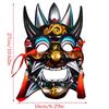 Vibrant Colorful Nuo Drama Mask Plastic Handmade Cultural Artifact Adjustable Fit Stage Performances Cosplay Prop