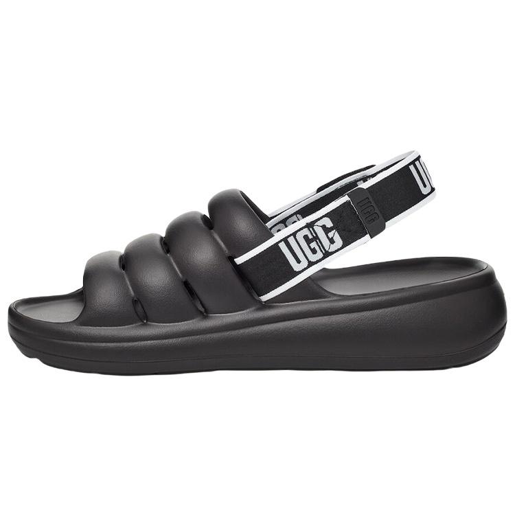UGG Sport Yeah Slide Black White Men s 1132150-BLK EU 40