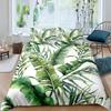 Palm Leaves Duvet Cover Monstera Leaf Comforter Covers Tropical Green Leaves Bedding Set White Marble Quilt Cover For Men Women