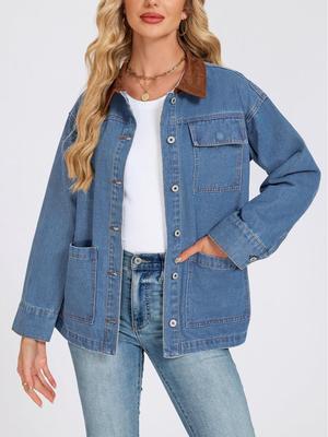 Chaqueta Vaquera Patchwork Versátil para Mujer Primavera/Otoño 2026
