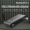 Bluetooth 5.1 Receiver Transmitter Audio Adapter U-Disk Play Coxial/Optical To 3.5MM AUX RCA R/L DAC Converter Remote Control