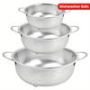 All Purpose Stainless Steel Fine Mesh Strainer Net Baskets with Handles Resting Base Colander Set Kitchen Supplies