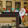 Wooden Christmas Corner Door Frame Decoration Cartoon Santa Claus Elk Xmas Penguin Pendant Merry Christma Decor For Door Frame