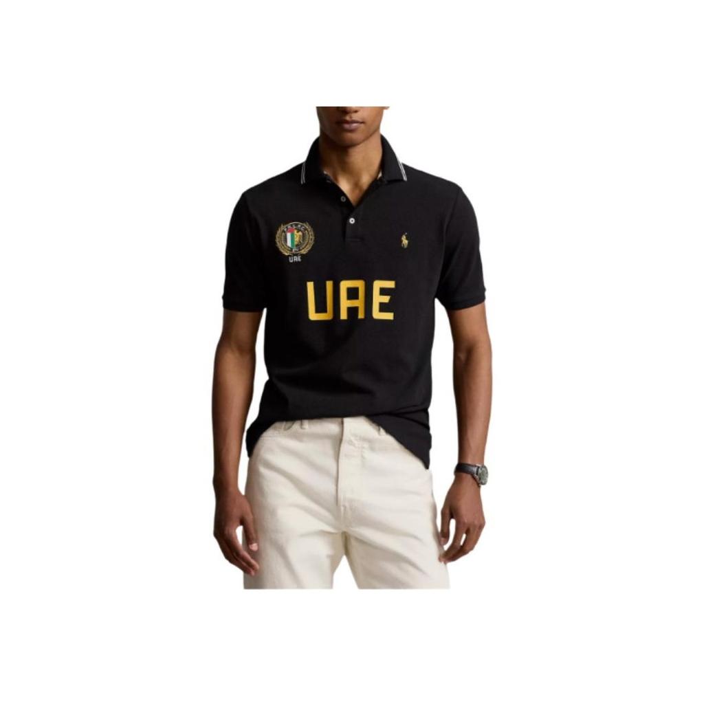 Polo Ralph Lauren Logo Lettera Manica Corta Polo Uomo top Nero 710944672-001