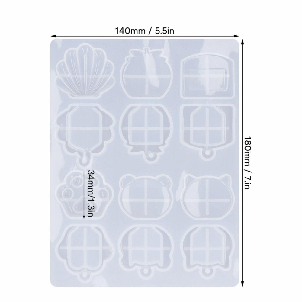 1pcs Reusable Mold Epoxy Resin Mold DIY Craft Supply Keychain Making Kit For DIY Keychains