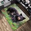 1Pc Black Bear Rug - home decoration Carpet For Living Room Bedroom Flooring Computer Chair Area Rug