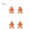 Red White Xmas Ornaments 4 Pcs Gingerbread Christmas Ornaments, Candy Cane, Tree, Lollipop, Durable Resin Holiday Man Tree Hanging Decoration for Home