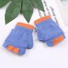 3-6 Years Thicken Kids Knitted Gloves Flip-Open Fingerless Gloves Winter Warm Mittens  for Baby Kids