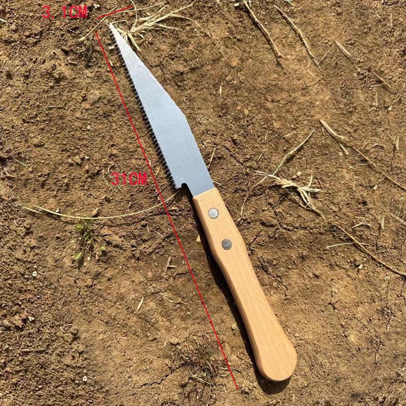 SK5 Double-Edged Wooden Handle Hand Saw with Quenched Sharp Dual-Sided Teeth for Fast, Precise Cuts