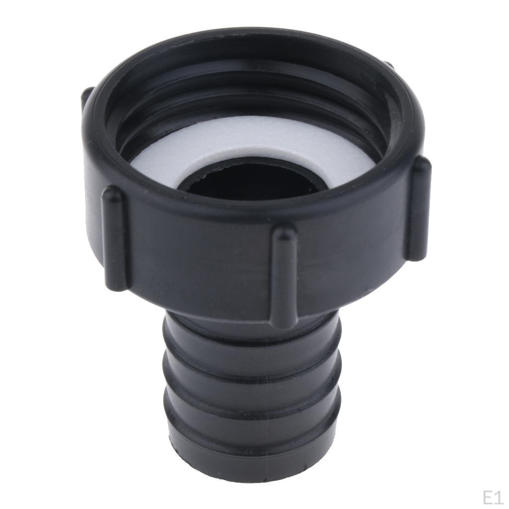 IBC Tank Adapter Coarse Thread 2" To 50mm Water Connector Fitting Black