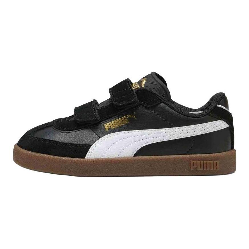 Puma Club II Era Suede Leather Comfortable Soft Low Top Kids Skate Shoes Kids sneaker Black White 402307-01