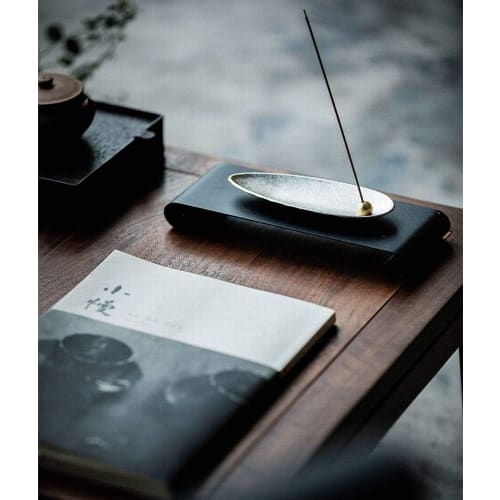 PureSino Incense Holder, Incense Stick Holder, Incense Dishes, Buddhist Altar Dishes, Healing Incense Burner, Buddhist Altar, Gym, Yoga (Silver)