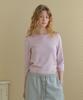 TTUDEMENT Daily 3/4 Sleeve Knit Top_Pink