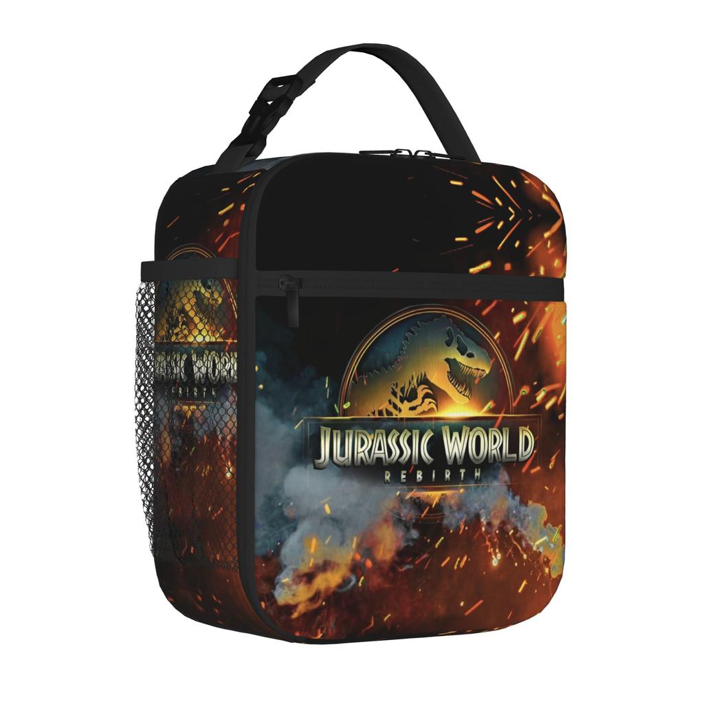 Lunch Boxes Jurassics Rebirth Dinosaurs Attack World Covert Mission Food Box Causal Thermal Cooler Bento Box For School