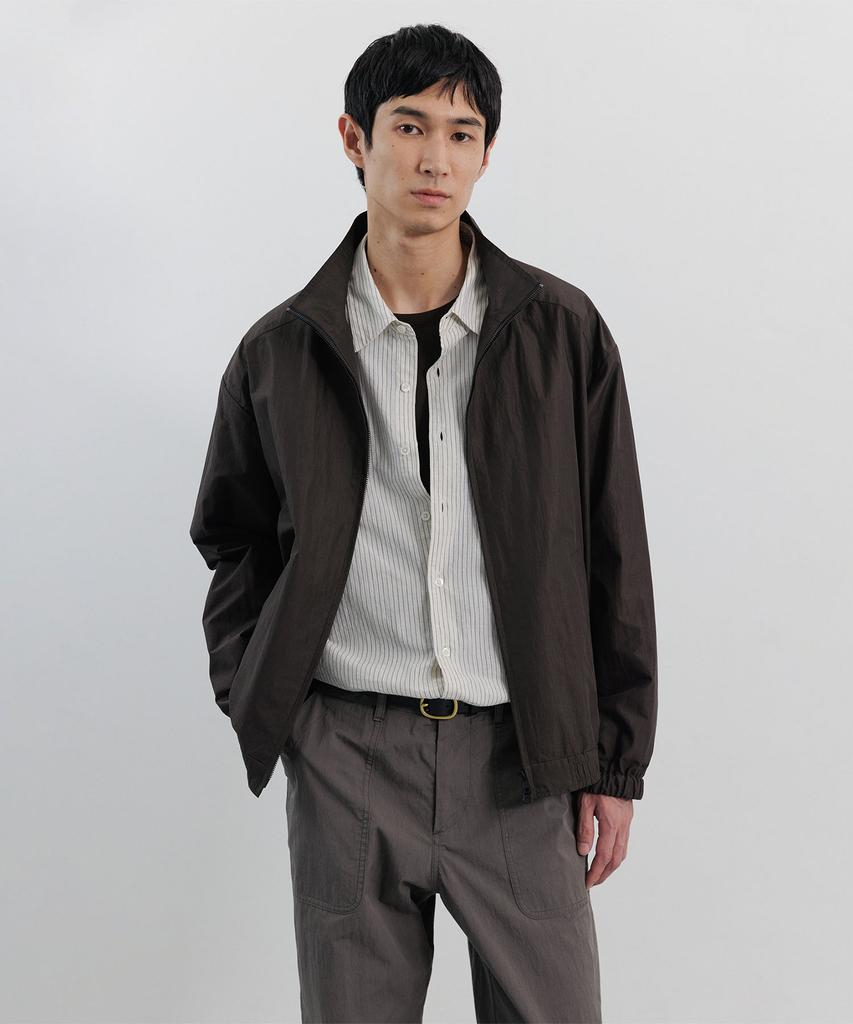 Blankroom Remote High Neck Blouson_Brown