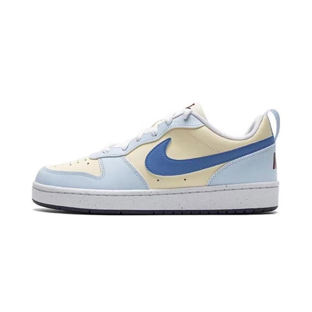 Nike Court Borough New Beginning, Macaron, Cute Style Lightweight And Breathable Low-Top Skateboard Shoes W FV8120-141(team-134)-Random Packaging Bags