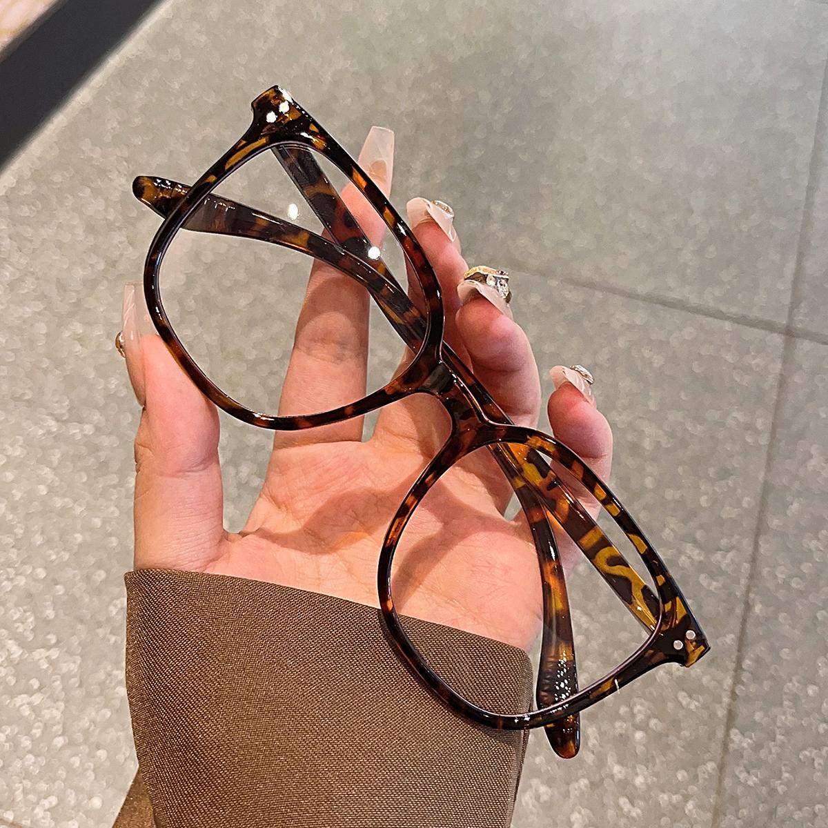 1Pc European and American Classic Popular Square Frame Glasses Set Men s and Women s Fashion Glasses