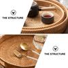 Food Tray Home Decor Rattan Storage Basket Multipurpose Fruit Light Brown Baskets