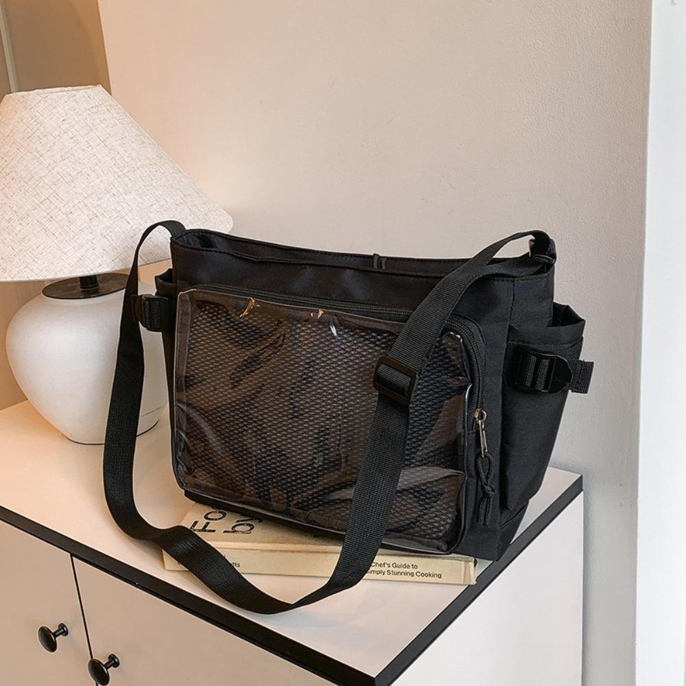 Luxury Designer Transparent Ita Bag Large Capacity College Style Tote Bag Canvas Shoulder Bag Women