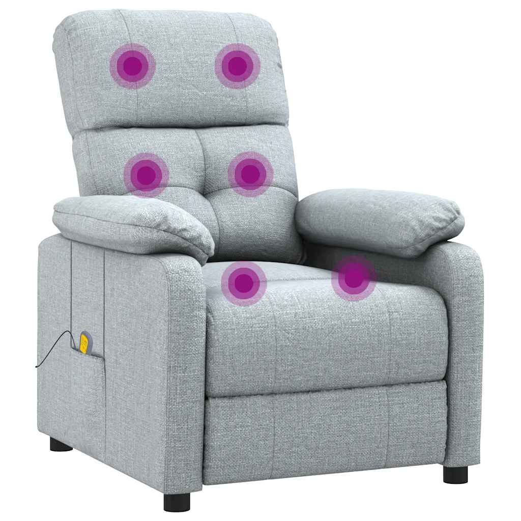Massage Chair Light Grey Fabric