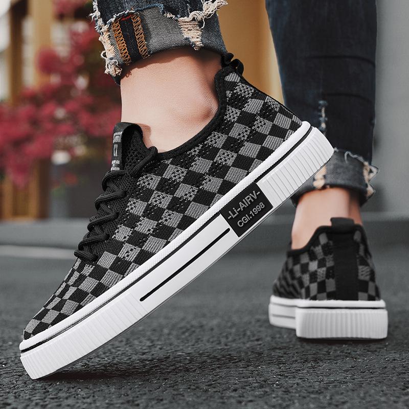 

Official Men Canvas Shoes Men Fashion 2025 Summer Casual Sneakers Student Casual Shoes Man Vulcanize Comfortable Shoes 39 чёрный